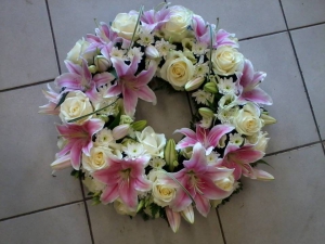 Lily and Rose Wreath